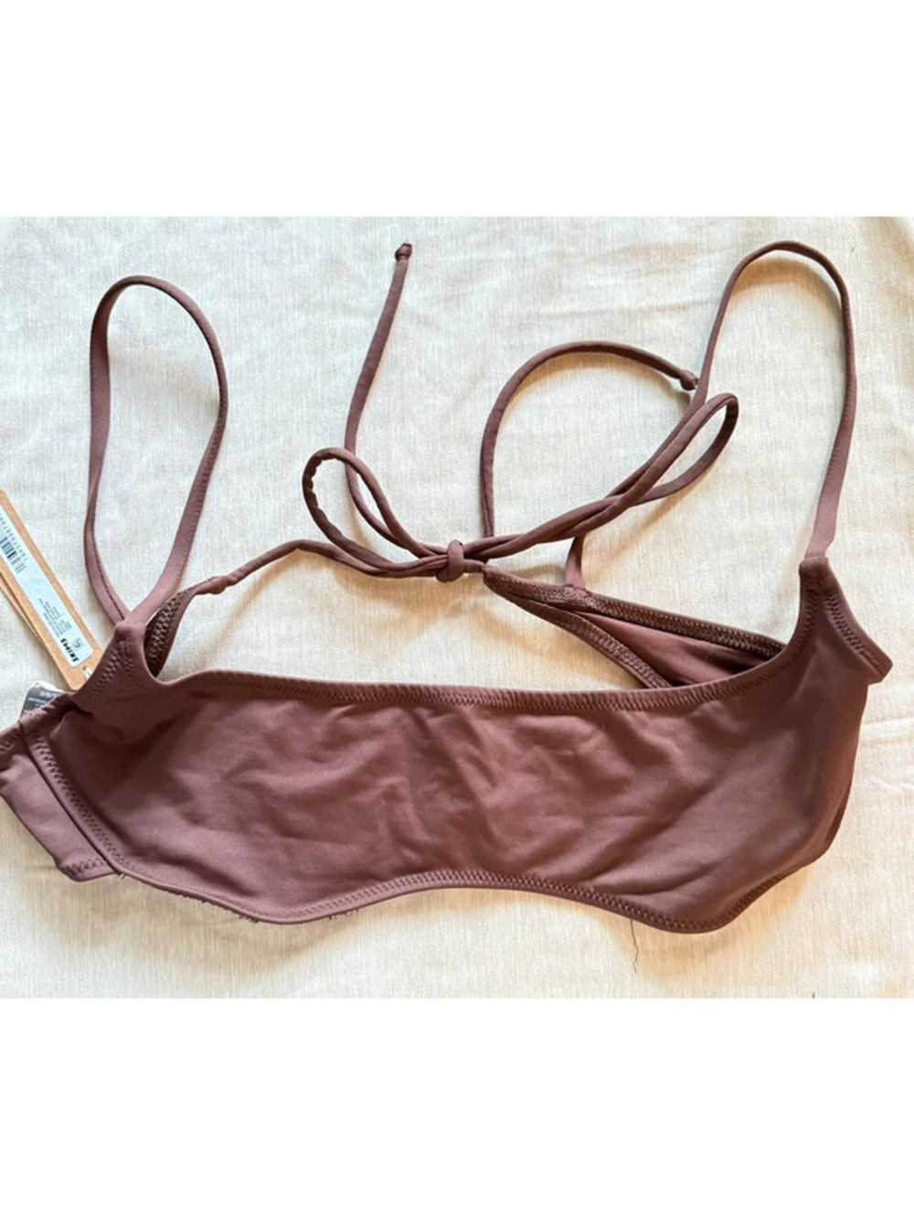 Skims Swim NWT Scoop Bikini Top Cocoa Size L